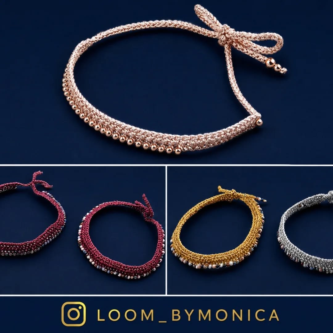 Pulseras tejidas en varios colores